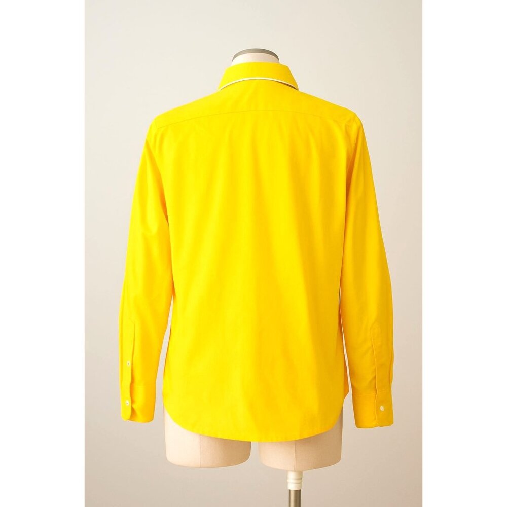 Bob Mackie Wearable Art Yellow Embroidered Shirt Vintage Button Down Retro Chic - Picture 4 of 11